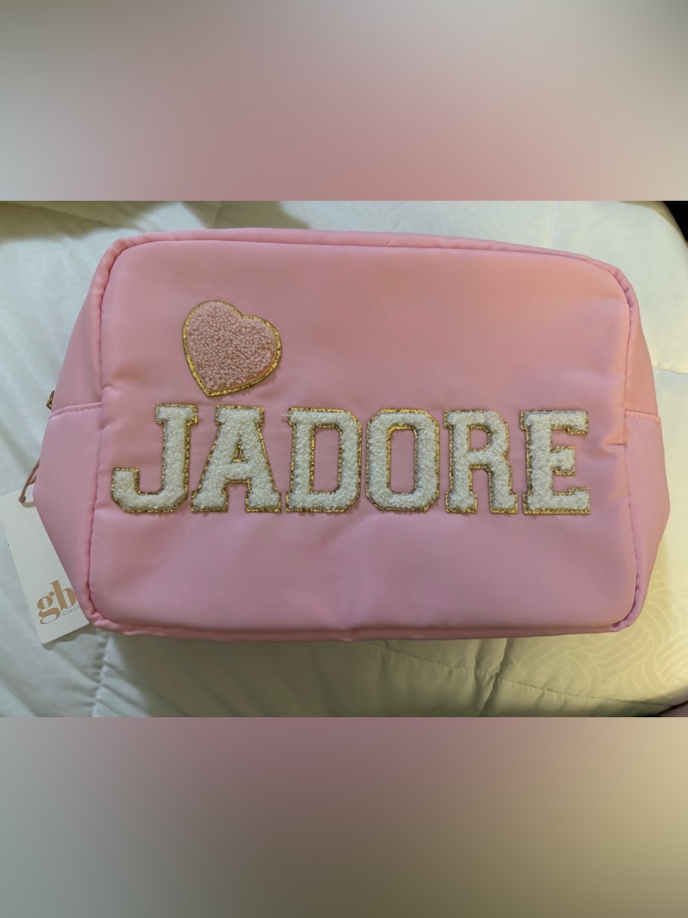 GB girls Pink Lined Cosmetic Pouch -NWT